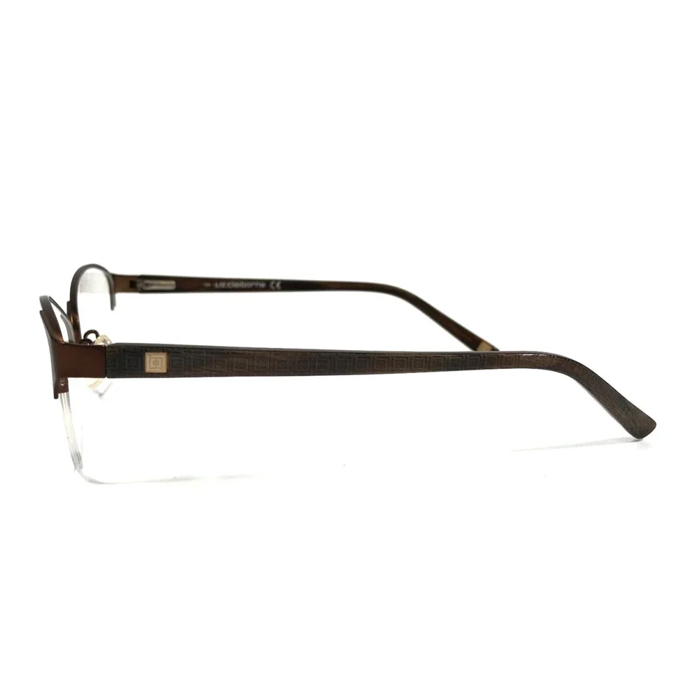 Liz Claiborne Eyeglasses Frames L623 0EW7 Dark Brown Cat Eye Half Rim 53-16-135